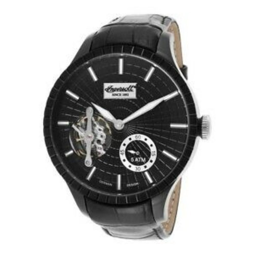 Ingersoll 7219BBK Men's Mechanical Genuine Leather Black Dial Watch